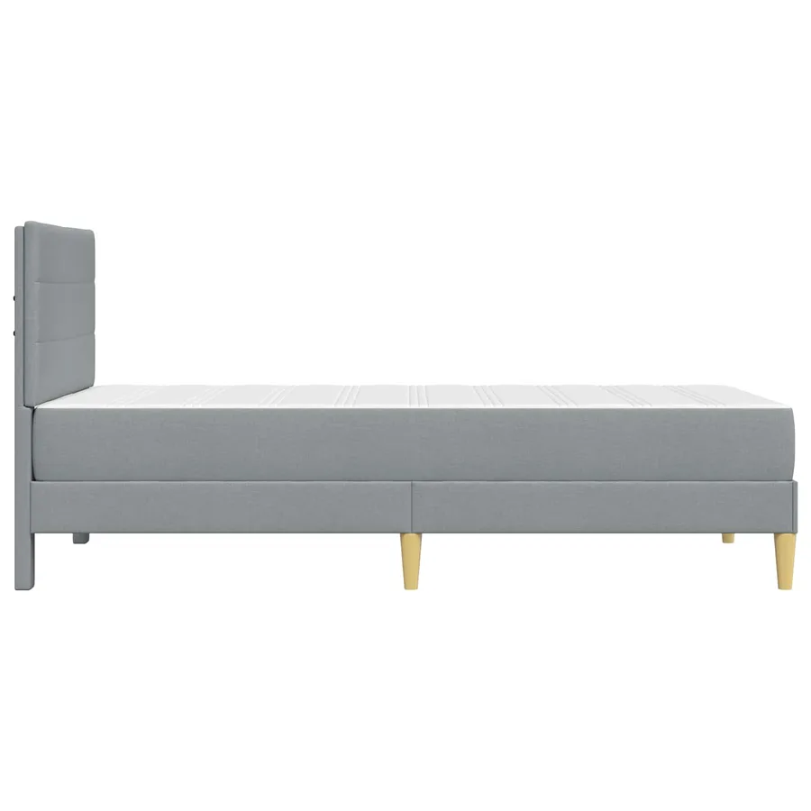 Cadre de lit Gris clair 80 x 200 cm Polyester - 7