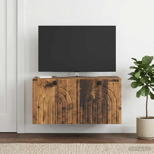 Meuble TV mural Bois ancien 59,5 x 31 x 30 cm Bois d'ingénierie