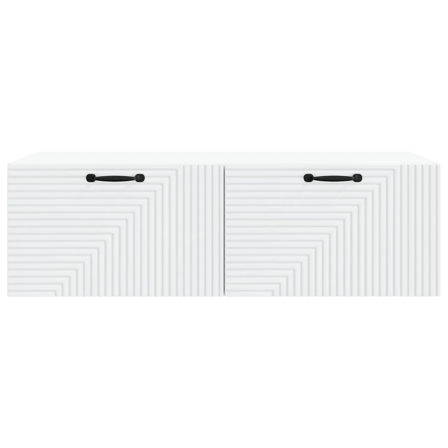 Meuble TV mural Blanc 98 x 41 x 30 cm Bois d'ingénierie - 6