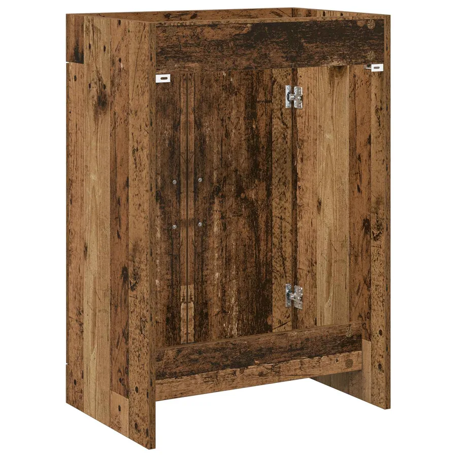 Meuble sous lavabo de salle de bain Bois ancien - 7