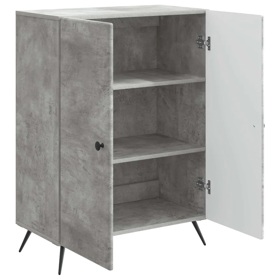 Buffet Gris béton 66 x 34,5 x 90 cm Bois d'ingénierie - 5