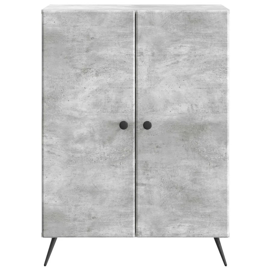 Buffet Gris béton 66 x 34,5 x 90 cm Bois d'ingénierie - 6