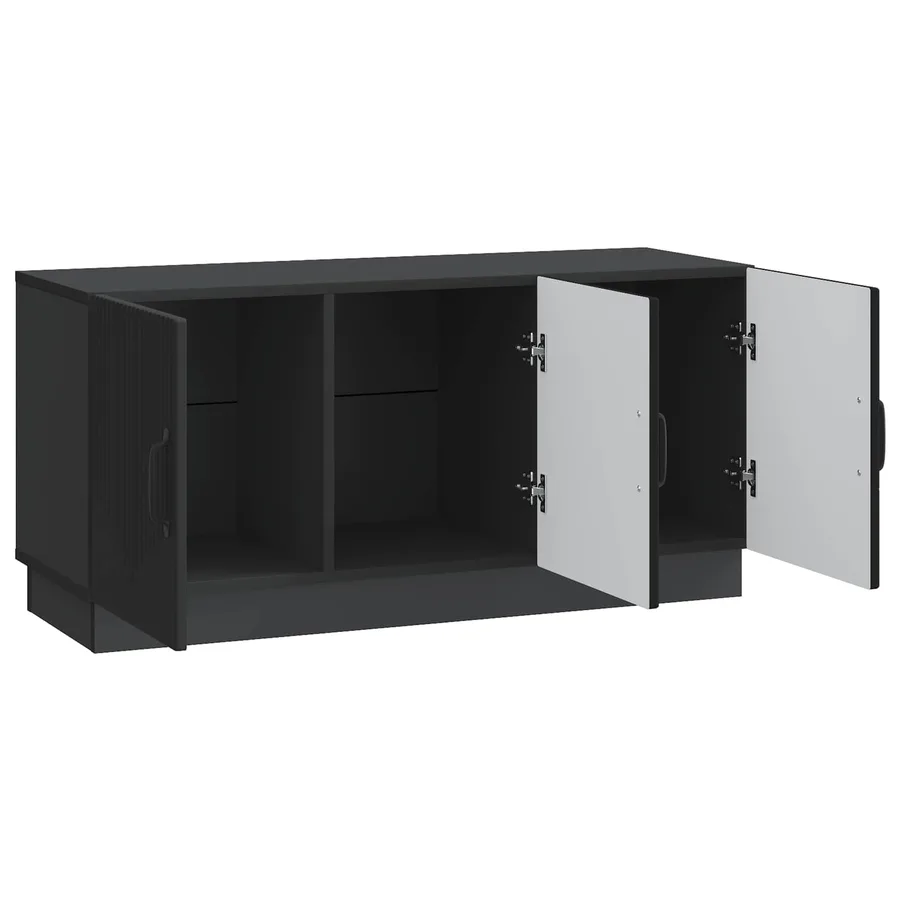 Meuble TV Noir 99 x 34,5 x 47 cm Bois d'ingénierie - 5
