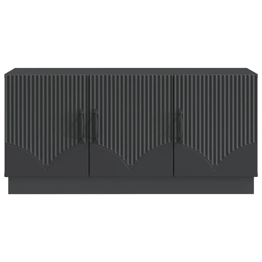 Meuble TV Noir 99 x 34,5 x 47 cm Bois d'ingénierie - 6