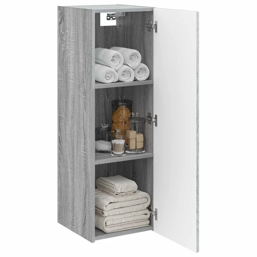 Cabinet de Salle de Bain Mural Sonoma gris 33 x 34,5 x 100 cm - 3