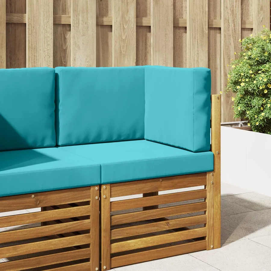 Coussin de canapé d'extérieur 3 pcs Turquoise Polyester