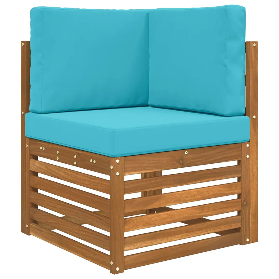Coussin de canapé d'extérieur 3 pcs Turquoise Polyester - 3