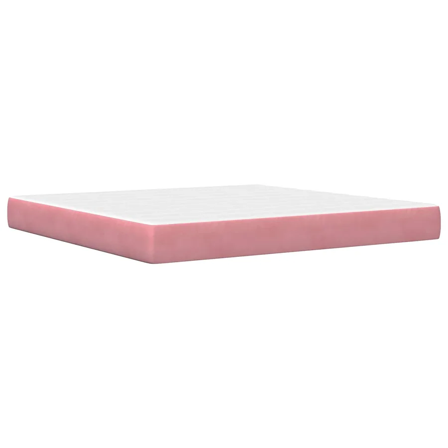 Cadre de lit avec matelas Rose 180 x 200 cm Velours - 5