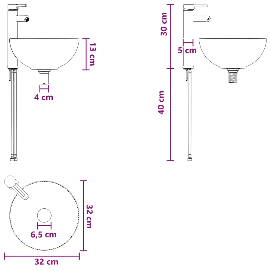Ensemble d'armoire de salle de bain 5 pcs Blanc - 16