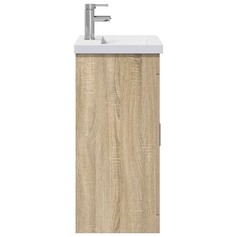 Ensemble de mobilier de salle de bain Chêne Sonoma - 6