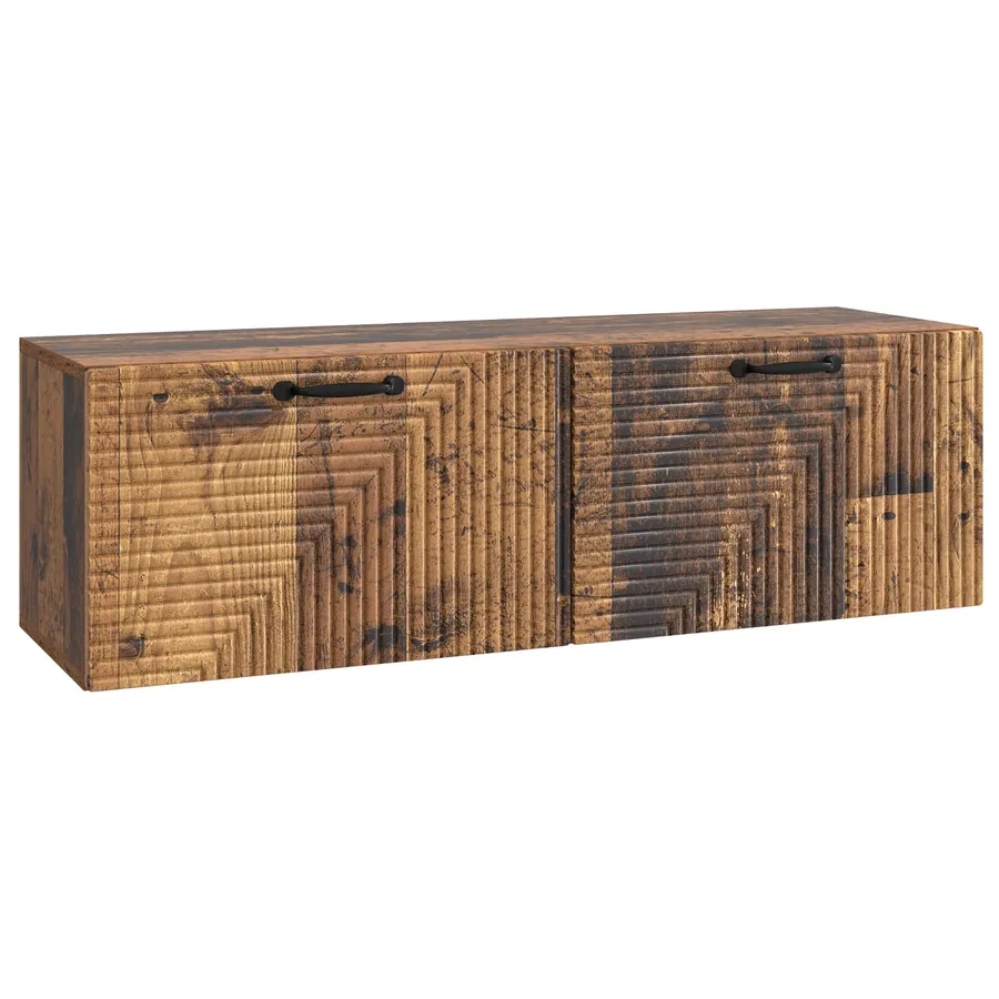 Meuble TV mural Bois ancien 98 x 31 x 30 cm Bois d'ingénierie - 2