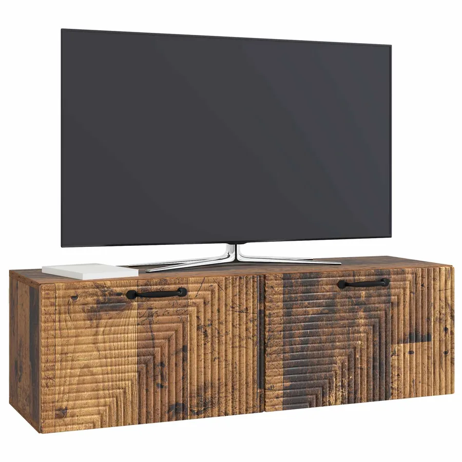 Meuble TV mural Bois ancien 98 x 31 x 30 cm Bois d'ingénierie - 3