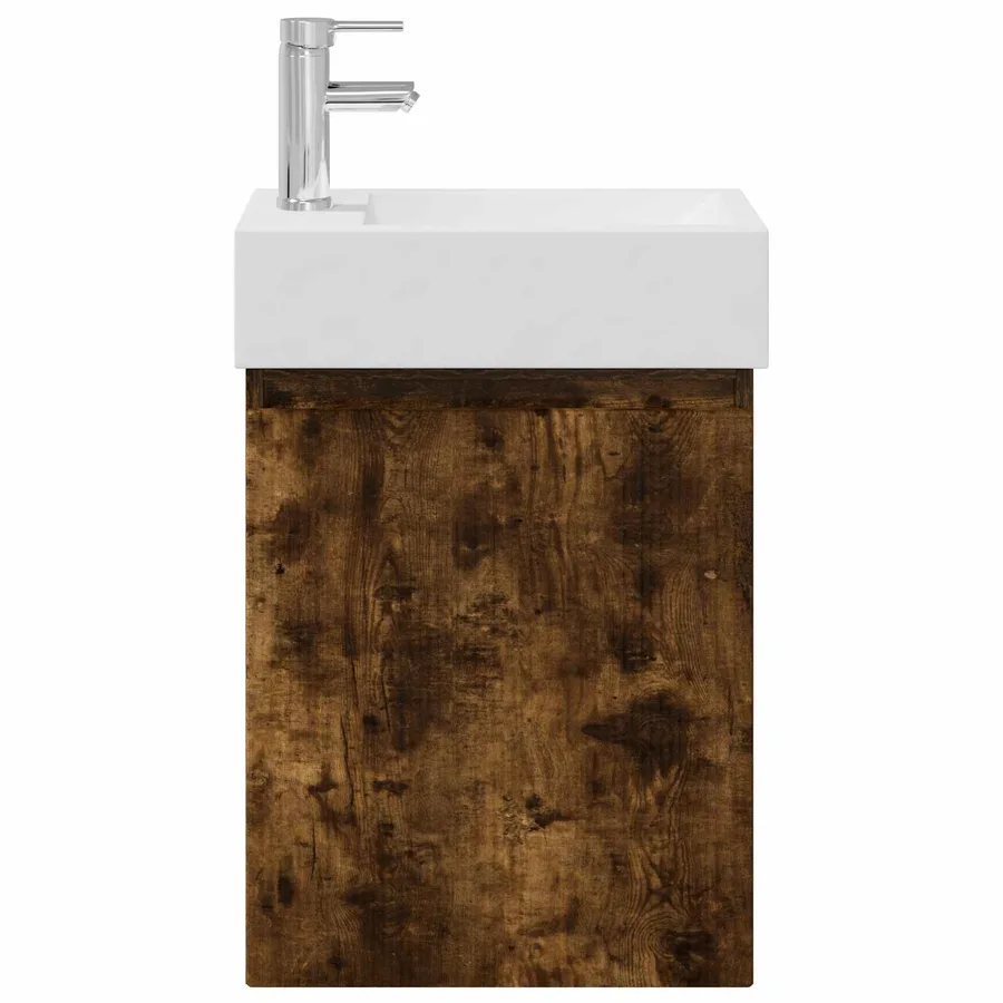 Meuble de salle de bain avec robinet Chêne fumé - 5