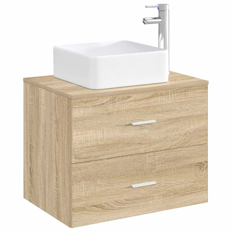 Lavabo de salle de bains Chrome 36,5 x 36,5 x 13 cm métal - 3