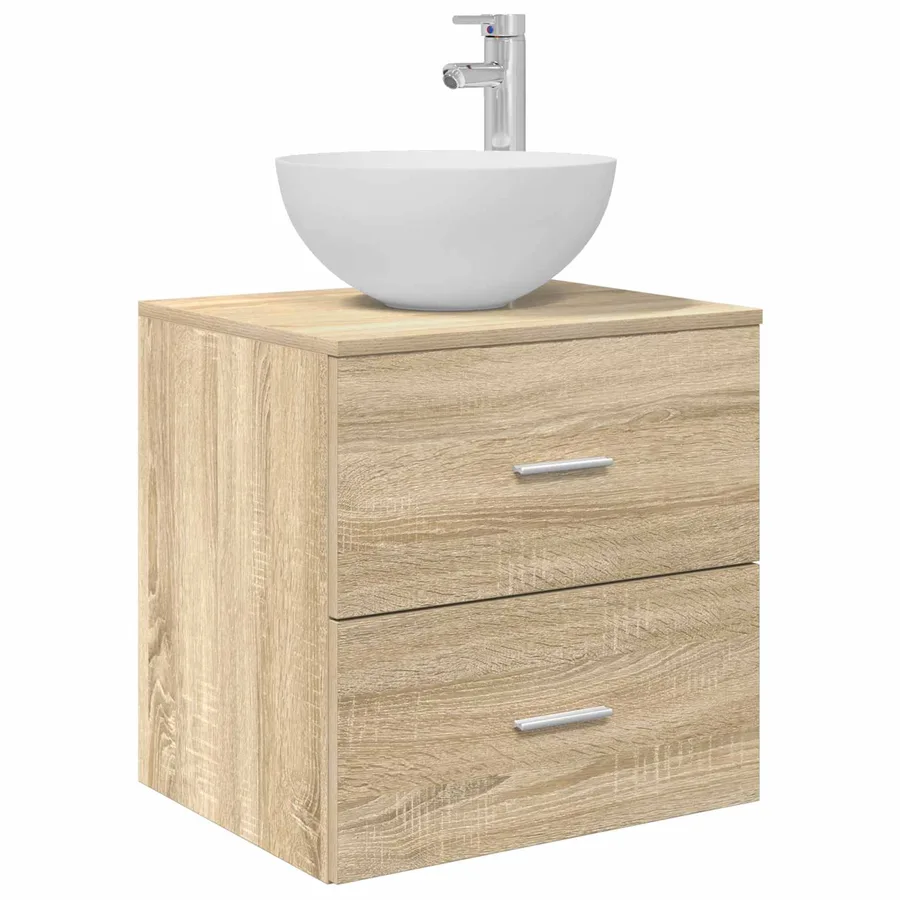 Ensemble d'armoire de salle de bain 5 pcs Chêne Sonoma - 5
