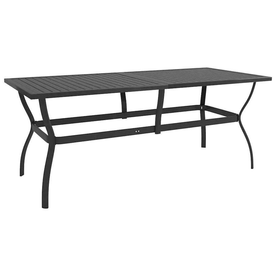 Ensemble à manger de jardin 7 pcs textilène et acier - 3