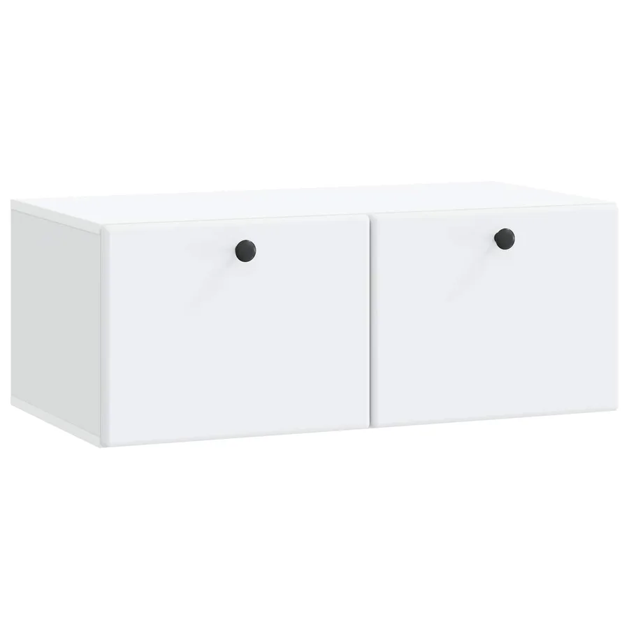 Meuble TV mural 78,5 x 41 x 30 cm Blanc Bois d'ingénierie - 2