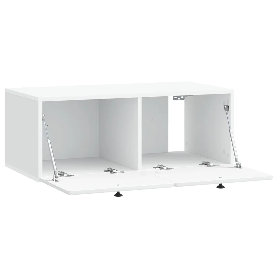 Meuble TV mural 78,5 x 41 x 30 cm Blanc Bois d'ingénierie - 5