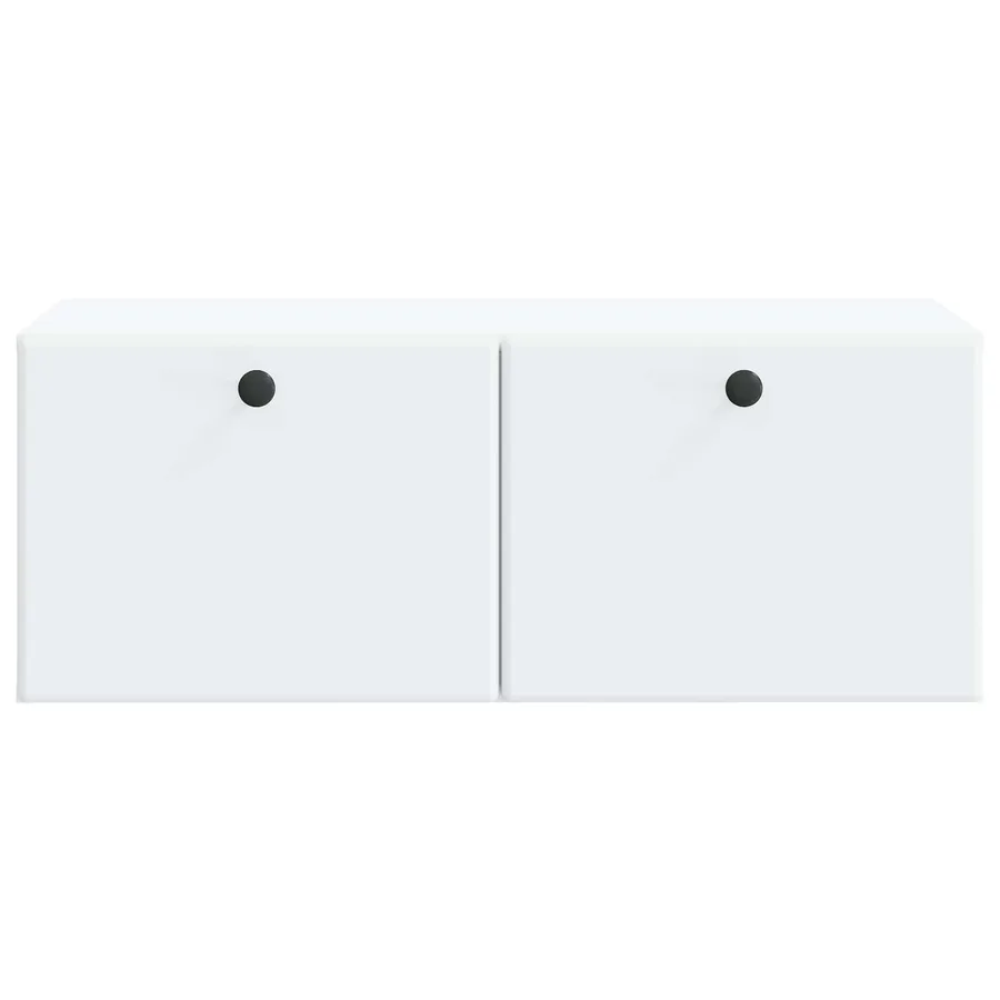 Meuble TV mural 78,5 x 41 x 30 cm Blanc Bois d'ingénierie - 6