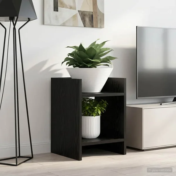 Support de Plante 2 pc Chêne Noir 30 x 30 x 40 cm
