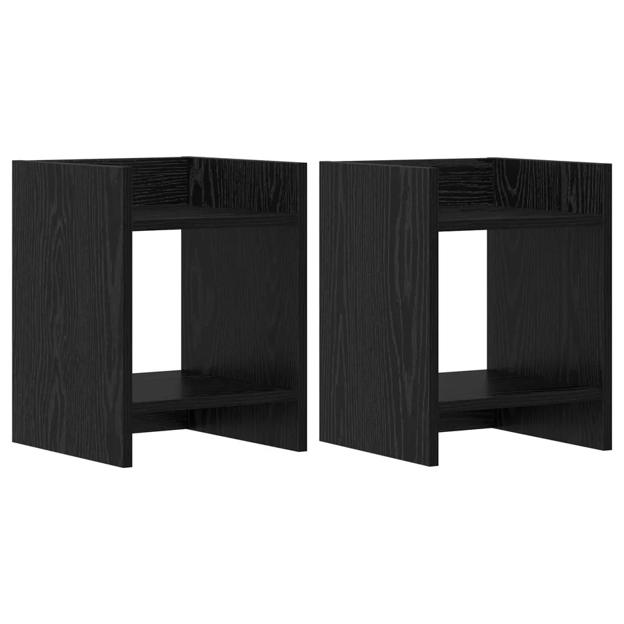 Support de Plante 2 pc Chêne Noir 30 x 30 x 40 cm - 2