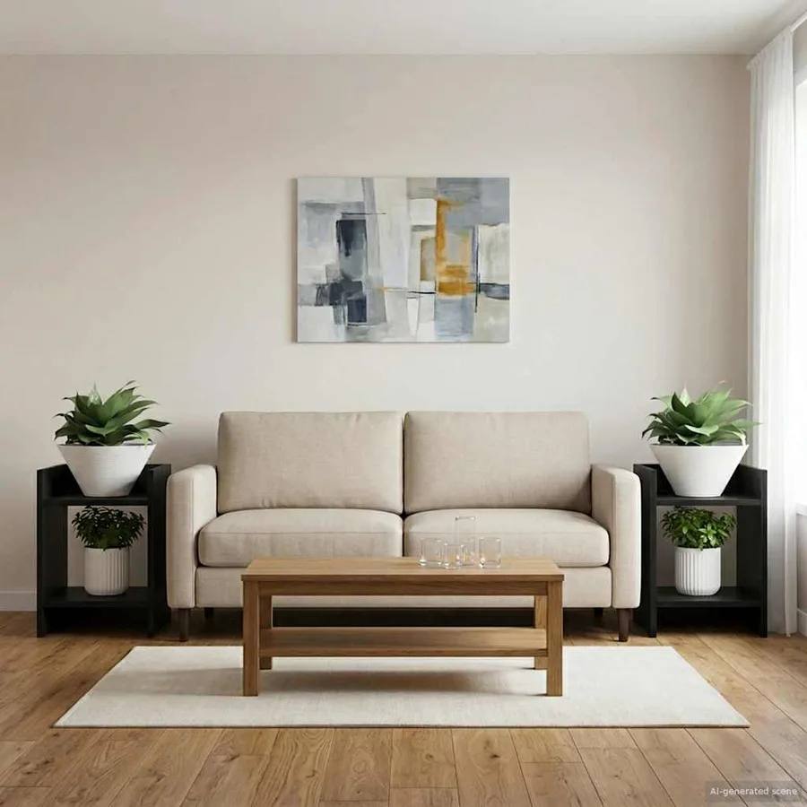 Support de Plante 2 pc Chêne Noir 30 x 30 x 40 cm - 4