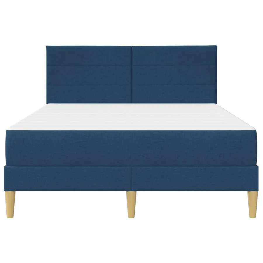 Cadre de lit Bleu 140 x 190 cm Polyester - 6