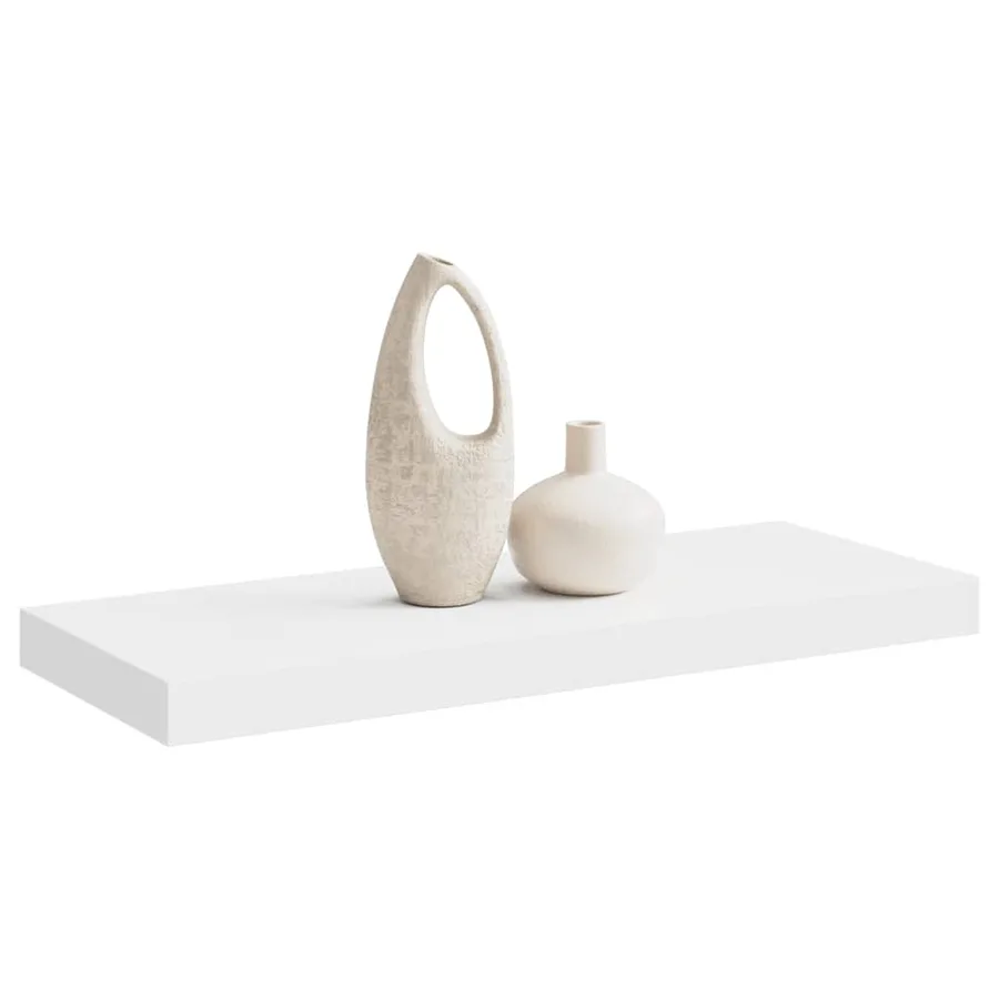 Floating wall shelf white 60x23.5x3.8 cm MDF - 5