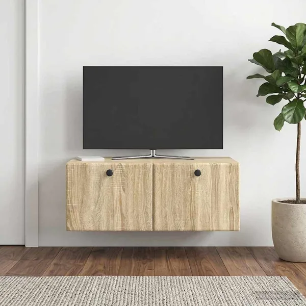 Meuble TV mural 78,5 x 41 x 30 cm Chêne Sonoma