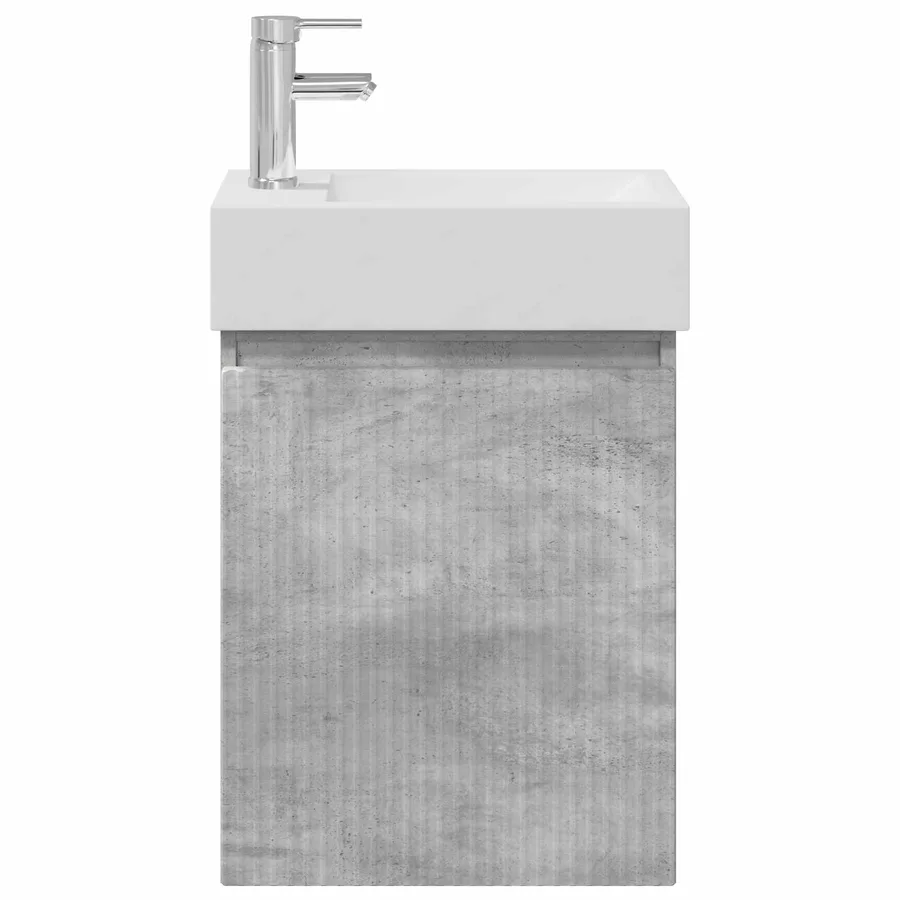 Meuble de salle de bain avec robinet Gris béton - 5