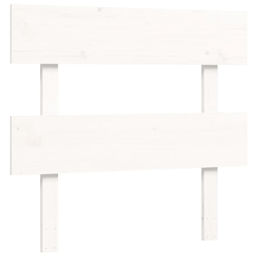 Senior bed without mattress white solid wood - 8