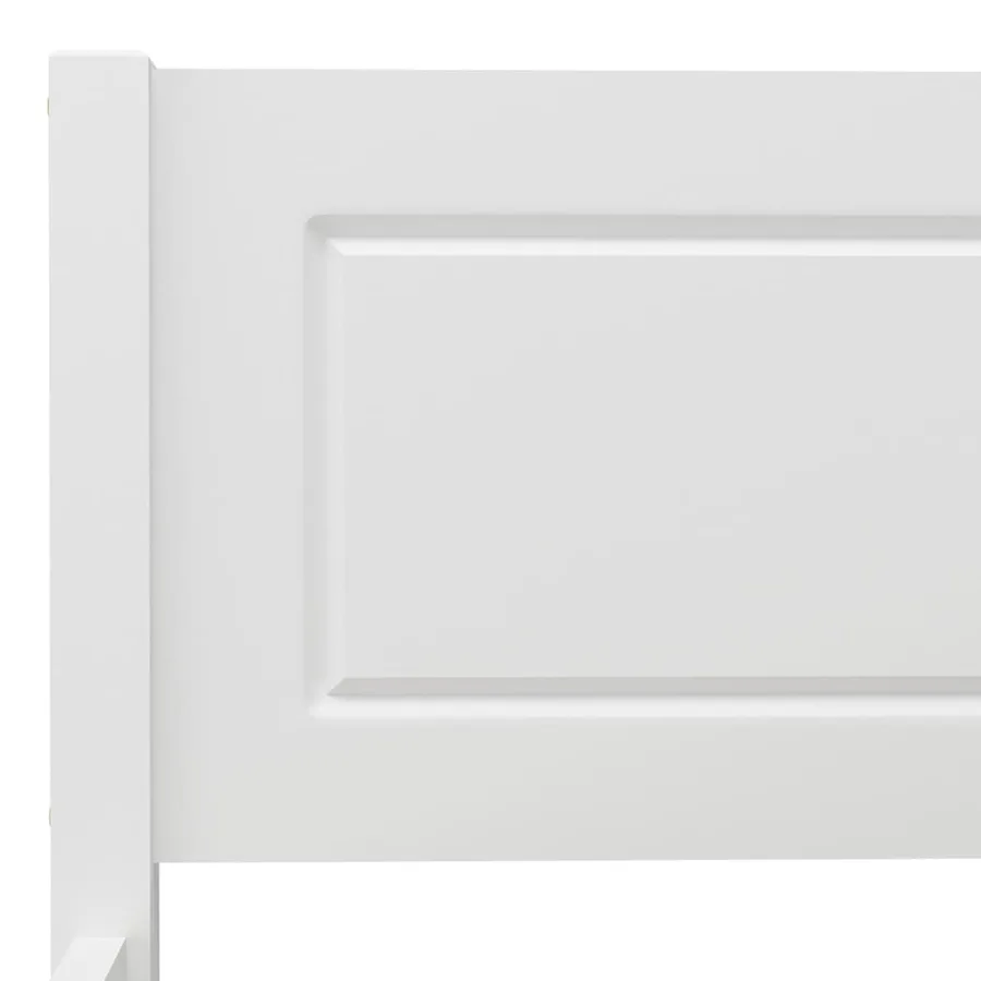 Cadre de lit sans matelas bois massif de pin blanc 100x200 cm - 5