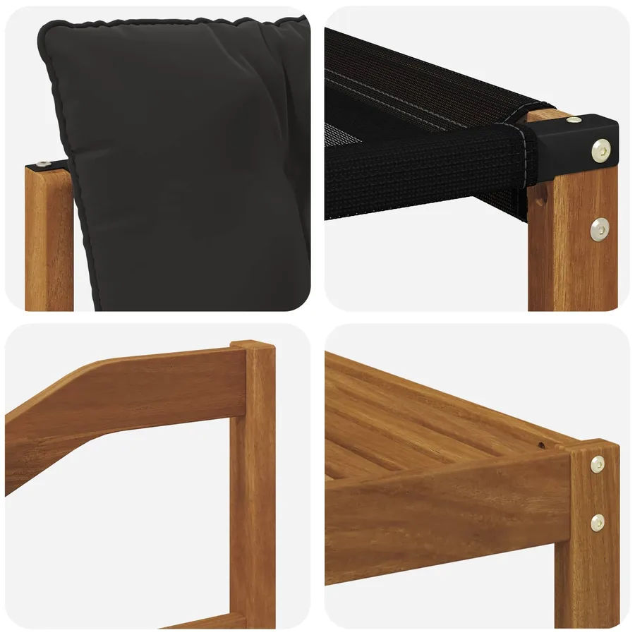 Ensemble de canapés d'extérieur 7 pcs Naturel et Noir - 9