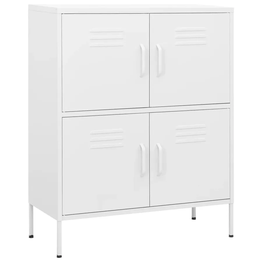Storage cabinet white 80x35x101.5 cm steel - 2