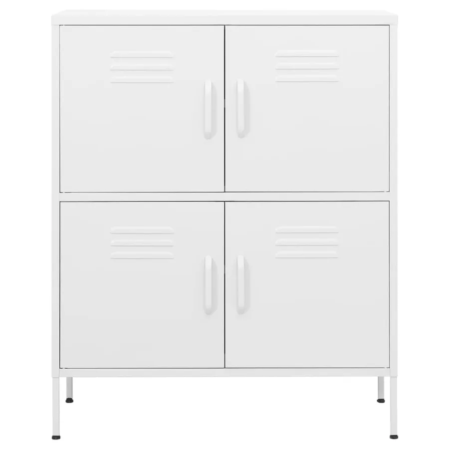 Storage cabinet white 80x35x101.5 cm steel - 3