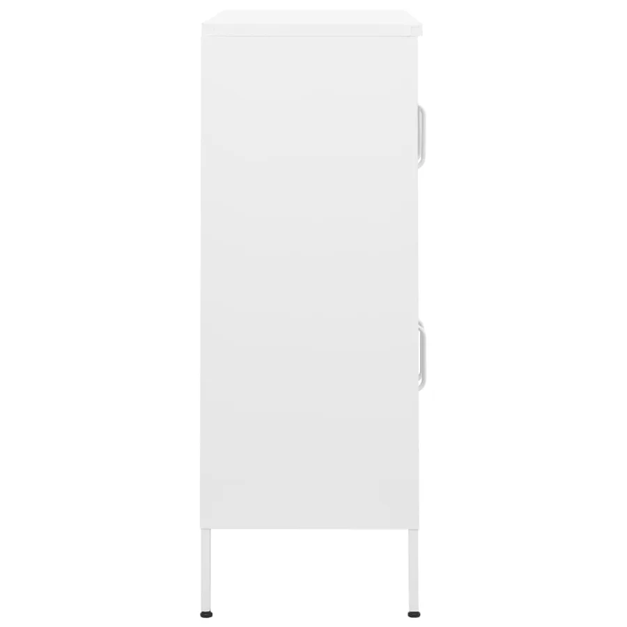 Storage cabinet white 80x35x101.5 cm steel - 4