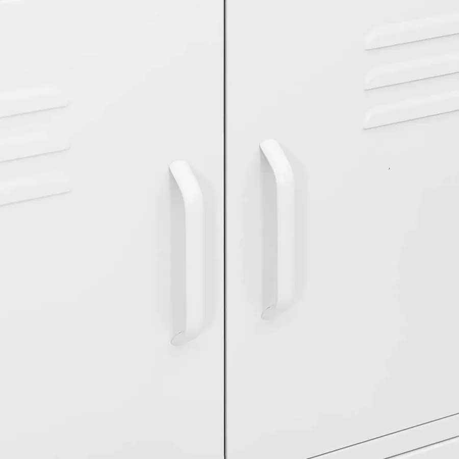 Armoire de rangement Blanc 80x35x101,5 cm Acier - 7