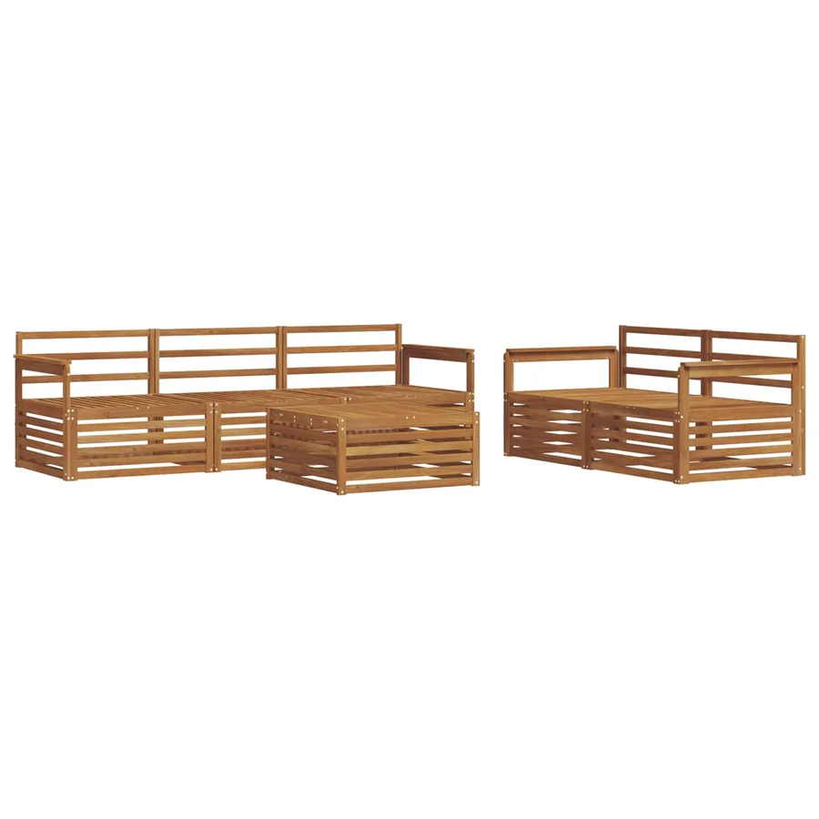Ensemble de canapés d'extérieur 6 pcs Naturel - 2