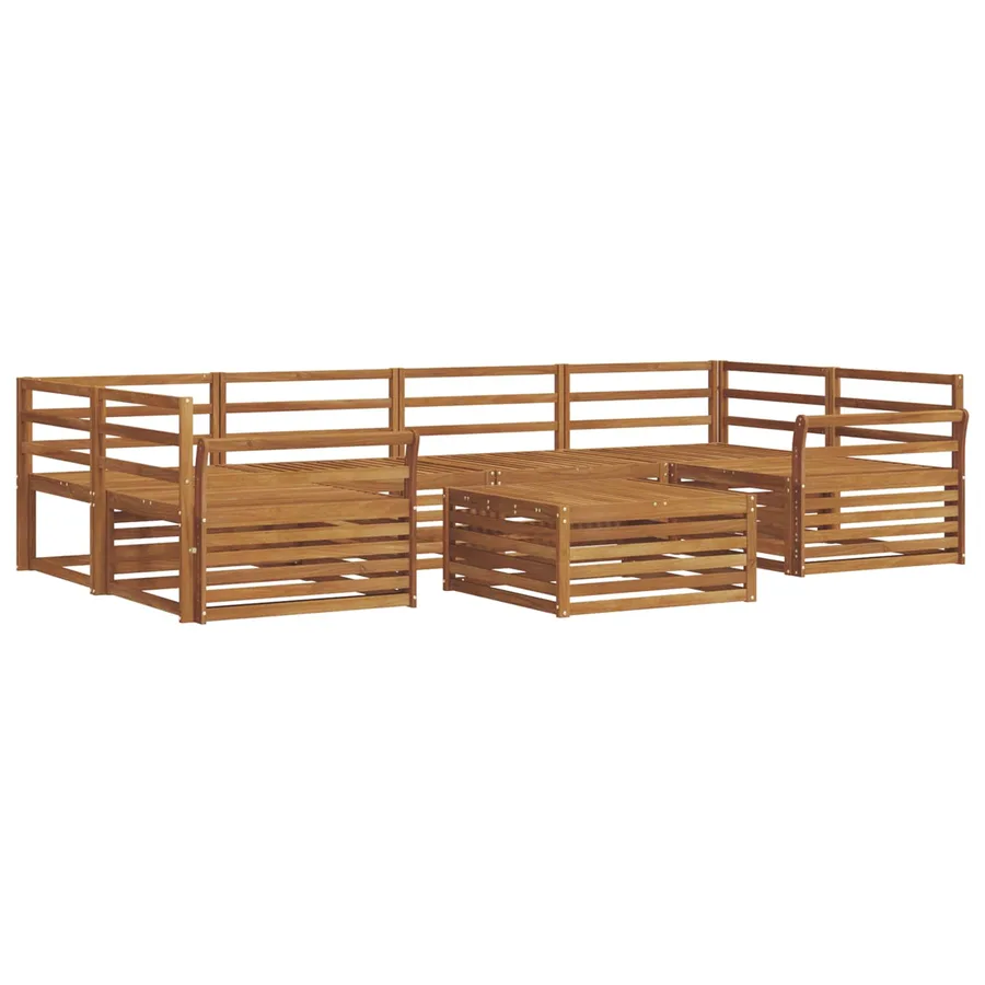 Ensemble de canapés d'extérieur 7 pcs Naturel - 2
