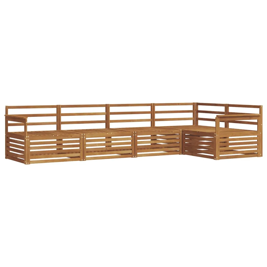 Ensemble de canapés d'extérieur 5 pcs Naturel - 2