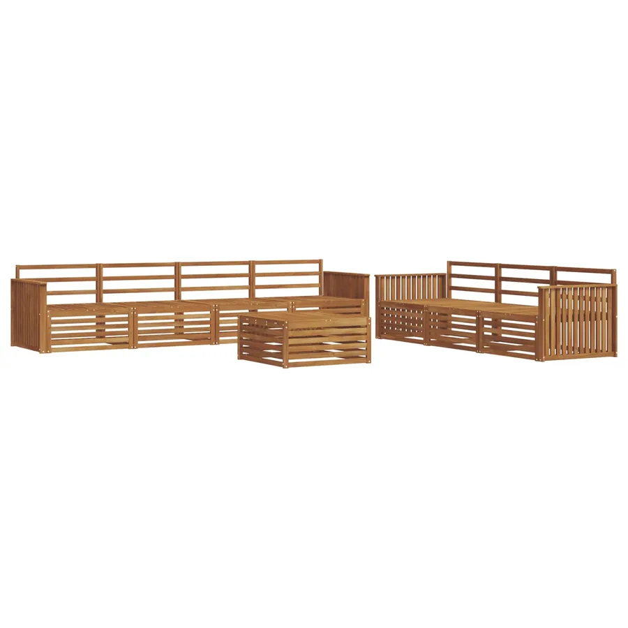Ensemble de canapés d'extérieur 8 pcs Naturel - 2
