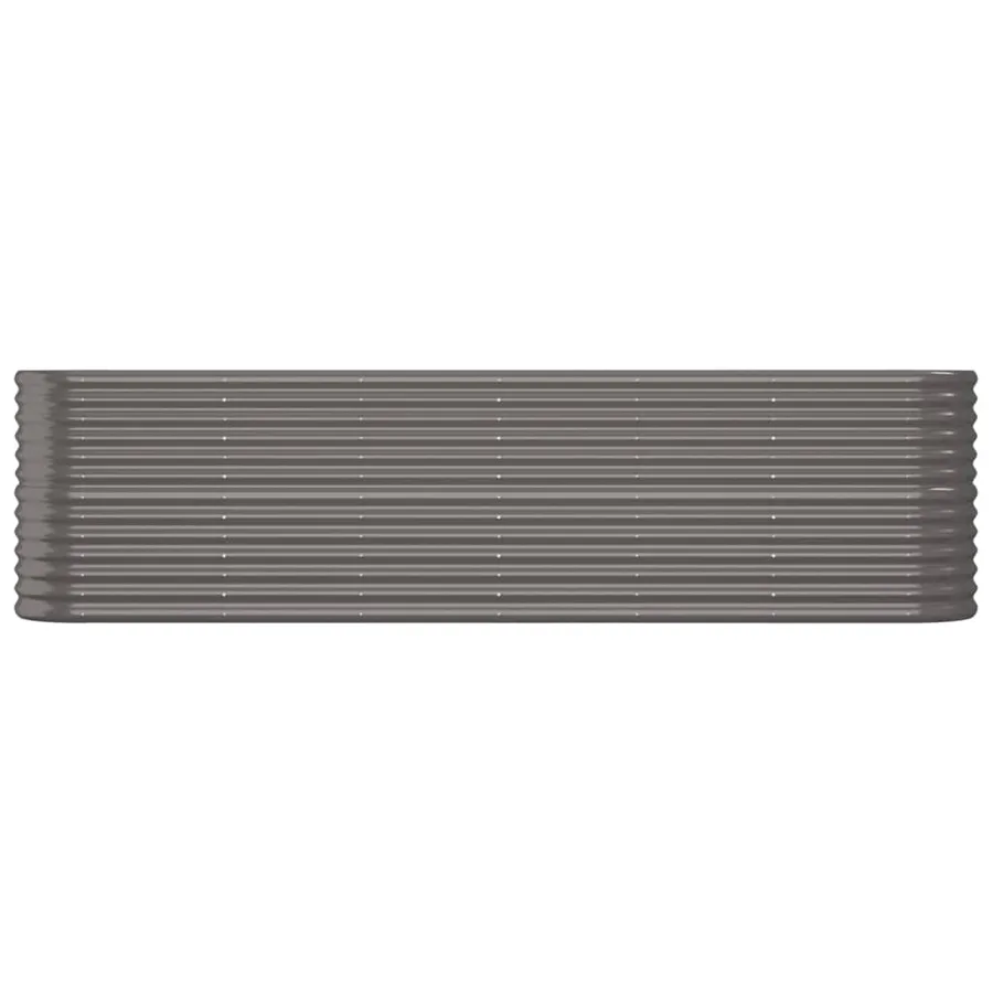 Lit surélevé de jardin Acier galvanisé 260x40x68 cm gris - 3
