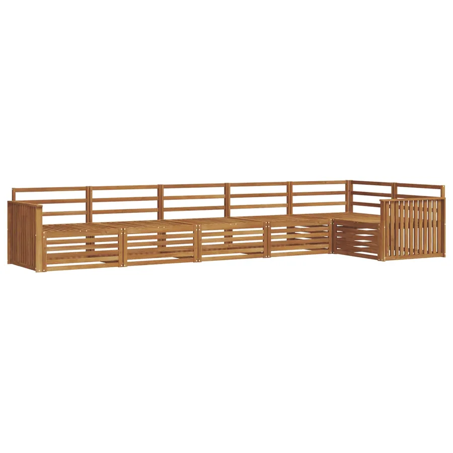 Ensemble de canapés d'extérieur 6 pcs Naturel - 2