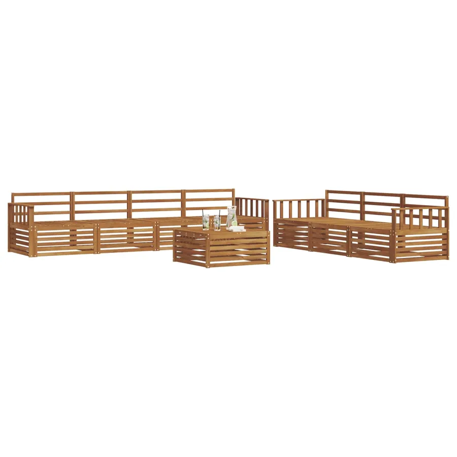 Ensemble de canapés d'extérieur 8 pcs Naturel - 3