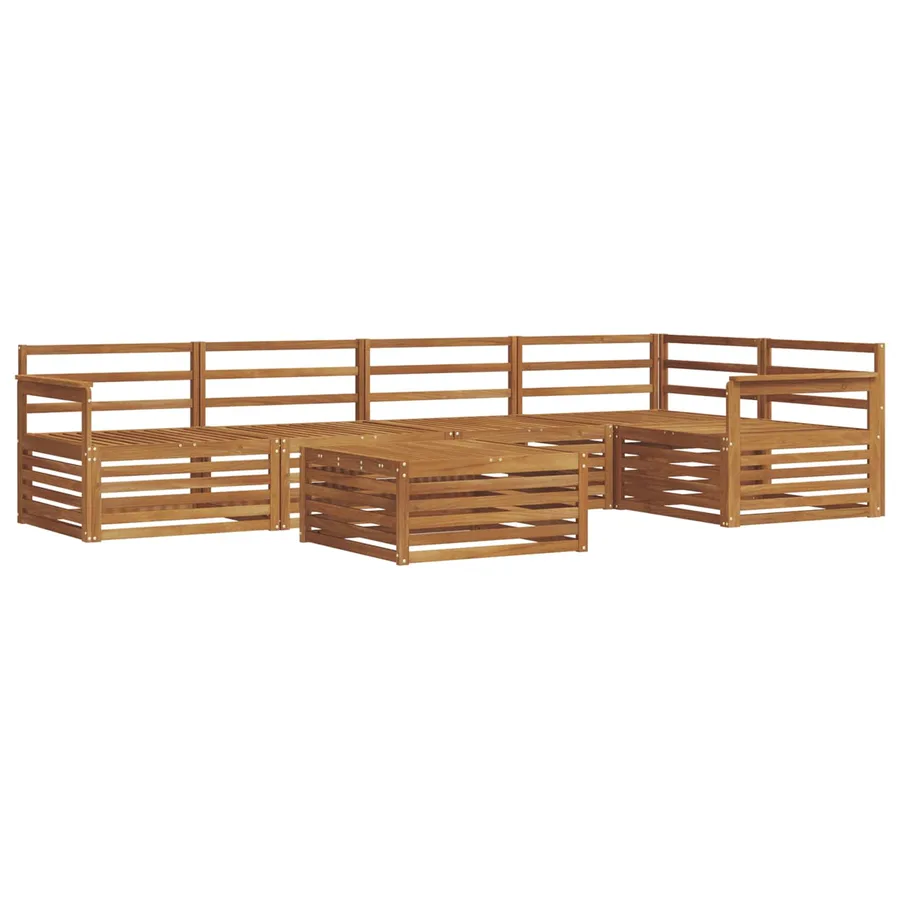 Ensemble de canapés d'extérieur 6 pcs Naturel - 2