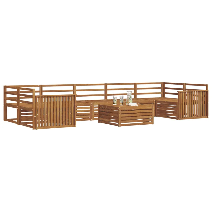 Ensemble de canapés d'extérieur 8 pcs Naturel - 3