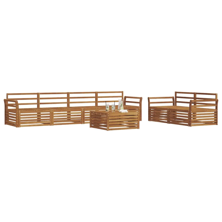 Ensemble de canapés d'extérieur 7 pcs Naturel - 3