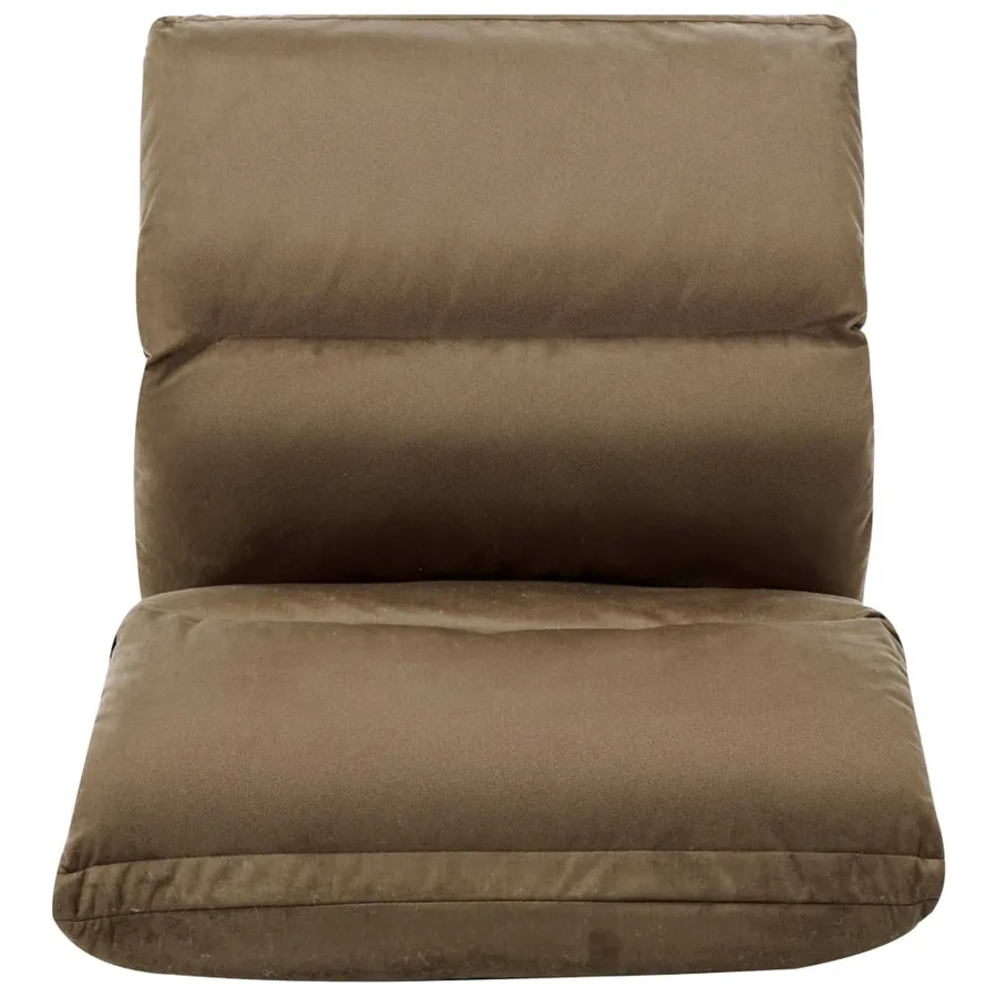 Chaise pliable de sol Taupe Microfibre - 5