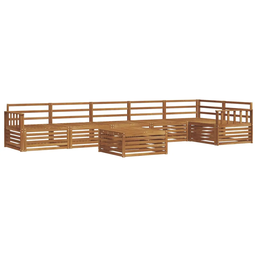 Ensemble de canapés d'extérieur 7 pcs Naturel - 2