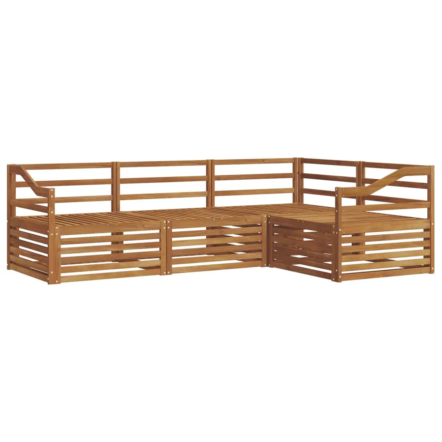 Ensemble de canapés d'extérieur 4 pcs Naturel - 2